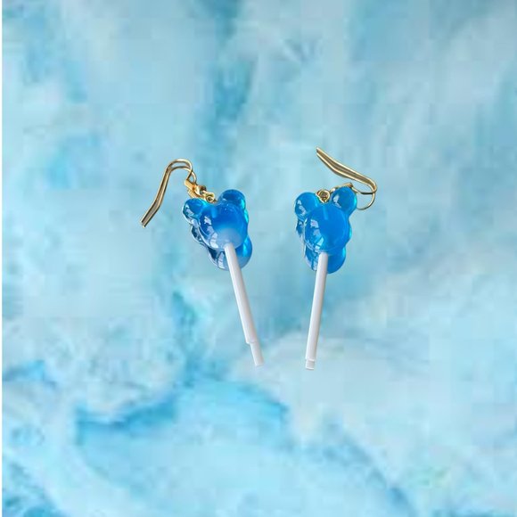Disney Jewelry - Mickey Mouse Candy Cloud Two Tone Lollipop Earrings | Disney Candy Jewelry | Mic